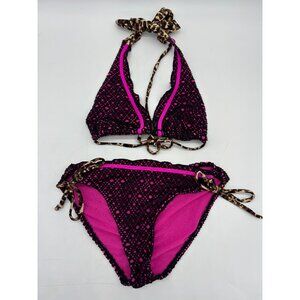 Arizona Jean Co. 2-Piece Swim Bathing Suit Side Tie Bikini Bottoms Pink Size S